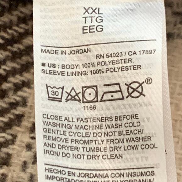 Old Navy Mens Brown Plaid Shacket Size XXL Full Button Front 4 Pocket Wool - Picture 4 of 16